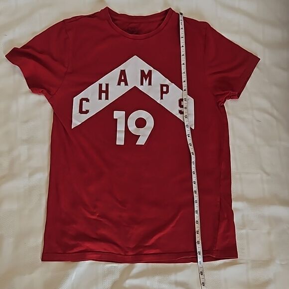 Champs Men's Cotton Logo Short Sleeves T-shirt Medium Ruby Red/White - Picture 10 of 16